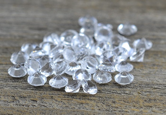 550165 Cyrkonie diamenciki duże 5mm przeźroczyste matowe 4szt 