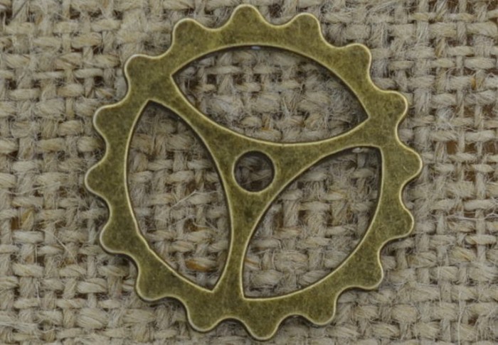 [112119] Element ozdobny steampunk tryb w kolorze brązu 22mm