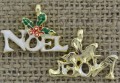 [ś07319] Zawieszka emaliowana "Noel" 18*13mm w kolorze srebrnym