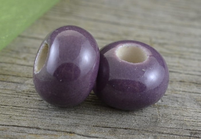 760605 Koralik porcelanowy modułowy 14*10mm fioletowy