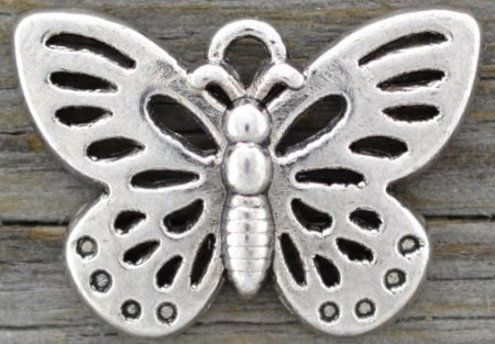 [307141] Zawieszka mała motylek kolor srebra 2szt