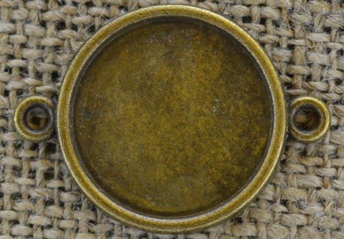 101169 Klasyczna baza łącznik w kolorze brązu na kaboszon 18mm