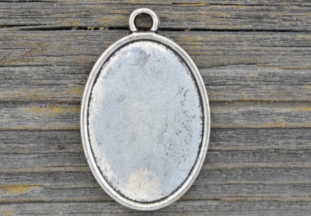 [50110] Baza medalionu kolor srebrny 27*19mm