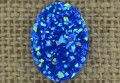  [04652] Kaboszon brokatowy druzy niebieski 18*13mm