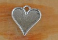 {30780} Zawieszka serduszko w kolorze starego srebra 2szt 