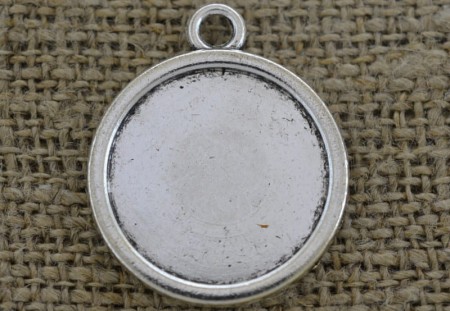 [50120] Baza medalionu srebrna na kaboszon 20mm