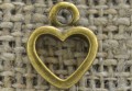 [107141] Zawieszka mała obwódka serca w kolorze brązu