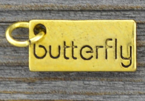 20728 Zawieszka mała butterfly w kolorze złotym 2szt