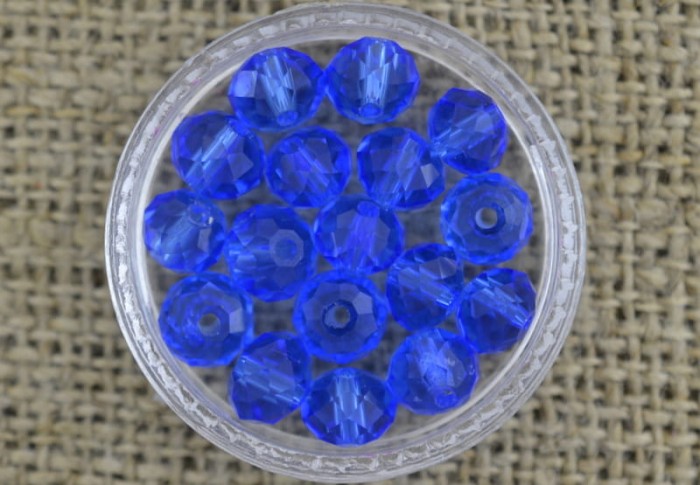  901137 Koralik fasetowany oponka 6mm chabrowa 12szt