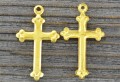 20730 Zawieszka mała krzyżyk w kolorze złotym 4szt