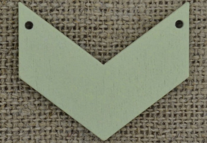 [87370] Guzik drewniany ozdobny "V" miętowy