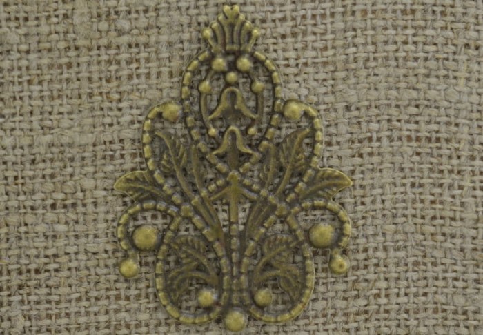  [112140] Element ozdobny filigranowy brąz 48*40mm