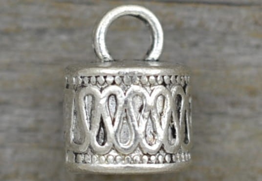 57170 Ozdobna końcówka do wklejania 7,5mm w kolorze srebra