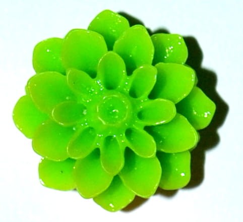 Kaboszon kwiatuszek 15mm zielony