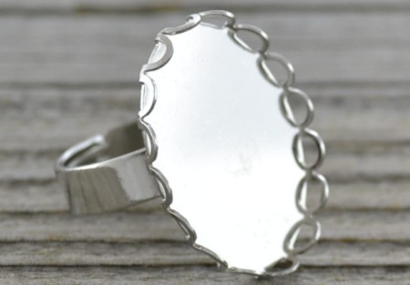 [50339] Baza pierścionka srebrna kaboszon 25*18mm