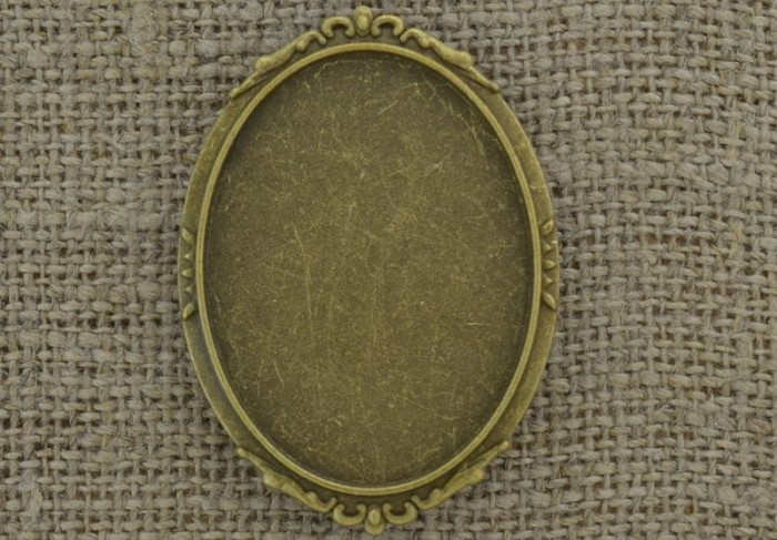 [10238] Baza broszki brąz na kaboszon 40*30mm