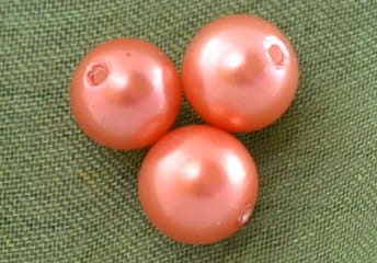 90918 Koralik perłowy 6mm łososiowy 3 sztuki