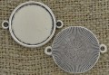 [301134] Baza łącznik srebrna na kaboszon 20mm