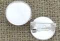  [50220] Baza broszki kolor srebrny na kaboszon 14mm