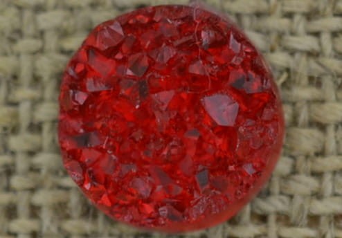 [04646] Kaboszon druzy czerwony 12mm