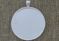 Baza medalionu w kolorze srebra na kaboszon 40mm
