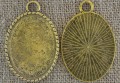 20107 Ozdobna baza w kolorze złotym na kaboszon 40*30mm