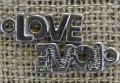 307260 Zawieszka mała LOVE w kolorze ciemnego srebra 3szt