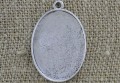 30163 Klasyczna baza medalionu w kolorze srebra na kaboszon 35*25mm