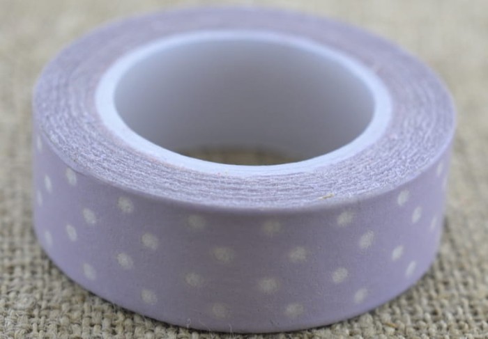 60608 Taśma papierowa samoprzylepna washi tape lawendowa 10m