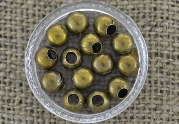 11295 Koralik gładki w kolorze brązu 5mm 20 szt