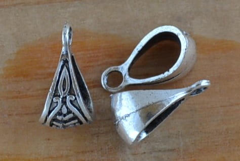 {57132} Krawatka ozdobna 16mm w kolorze starego srebra 3szt 