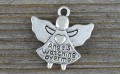 30738 Zawieszka mała aniołek w kolorze srebra 3 szt