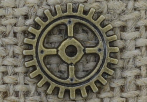 Element ozdobny steampunk tryb kolor brąz 12mm