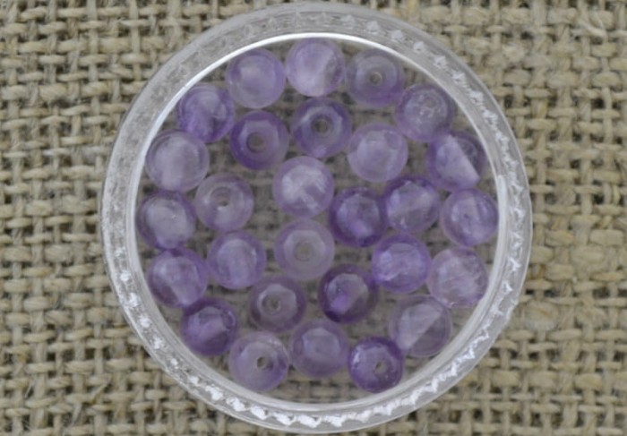[240223] Kamień naturalny agat 4mm fioletowy