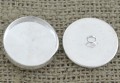 [11902] Baza guzika na kaboszon 16mm w kolorze srebnym