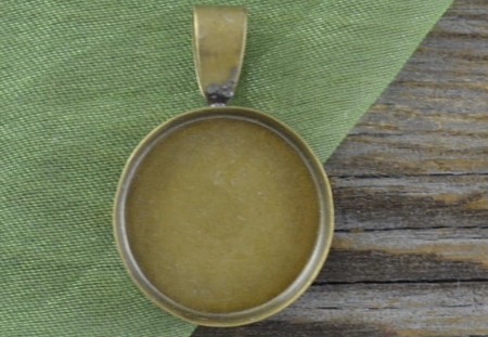 [10179] Baza medalionu kolor brąz na kaboszon 18mm