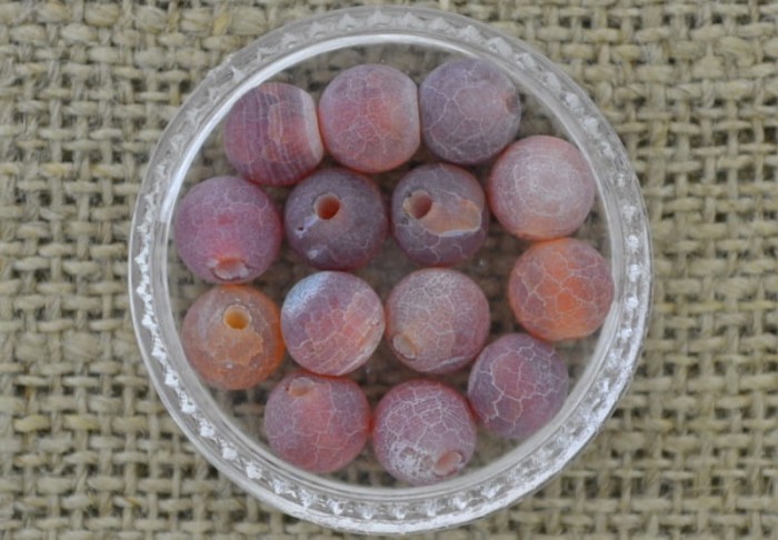 [240239] Kamień naturalny agat 6mm śliwkowy