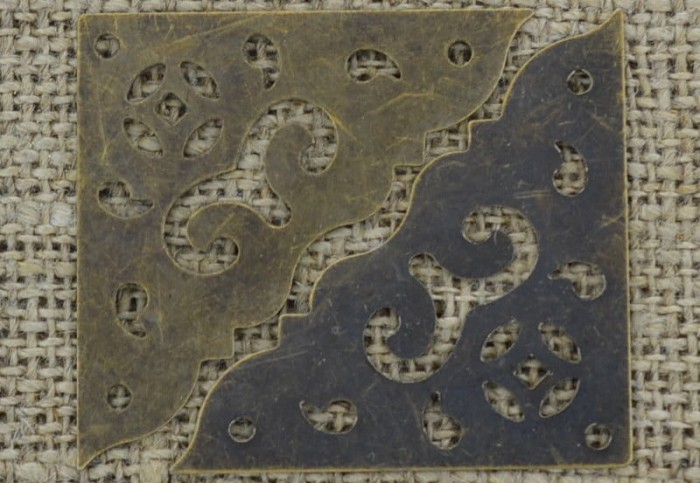 k0508} Narożnik do książki w kolorze brązu 37,5*37,5mm