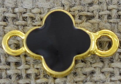 21271 Element ozdobny łącznik emaliowany czarny