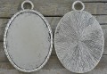 30157 Ozdobna baza medalionu w kolorze srebra na kaboszon 40*30mm