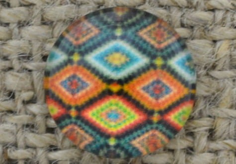 046338 Kaboszon szklany z obrazkiem 10mm
