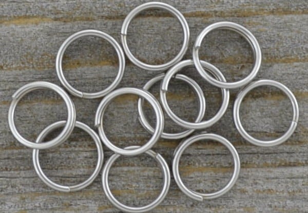 301013 Ogniwka sprężynki okrągłe 6mm w kolorze srebra 60szt 