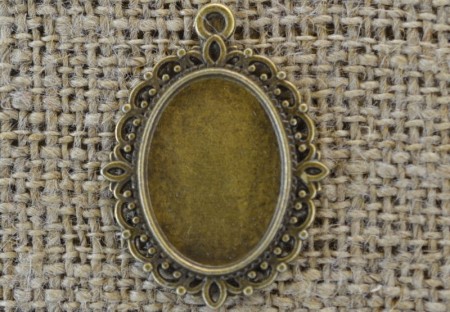 [10194] Baza kolor brąz na kaboszon 18*13mm