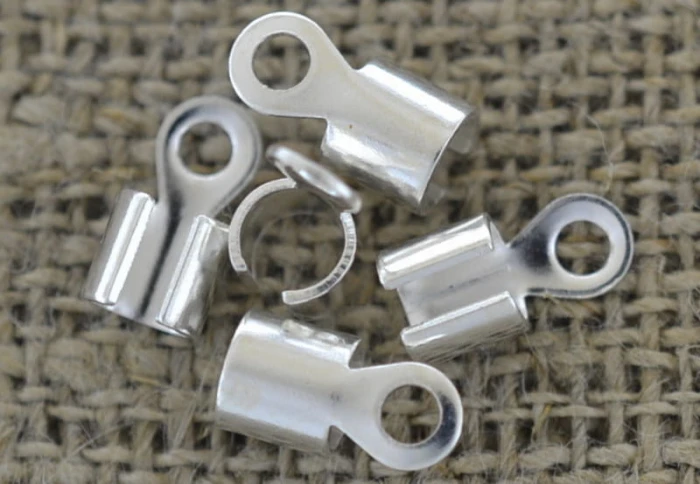 57171 Klasyczna końcówka do wklejania regulowana w kolorze jasnego srebra 5szt