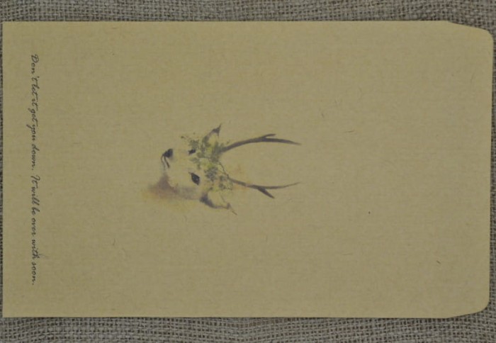 [73482] Torebka papierowa szara jeleń
