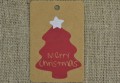 [ś07431] Papierowe metki do biżuterii z nadrukiem 75*50mm "Merry christmas" choinka 2szt