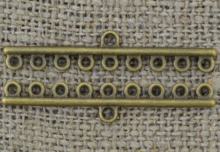 17160 Łącznik klasyczny końcówka 9 oczek w kolorze brązu 45mm