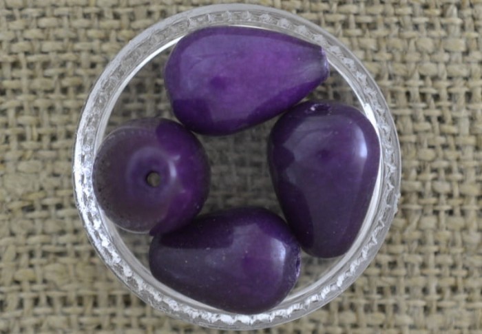[240520] Kamień naturalny jadeit łezka 15*10mm fioletowy