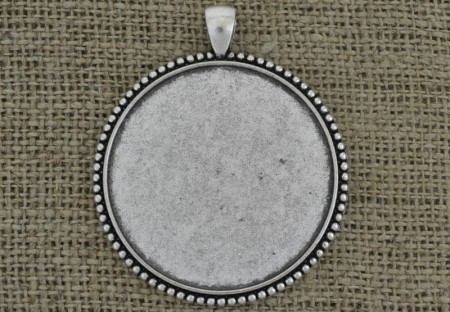 [50130] Baza medalionu srebrna kaboszon 40mm