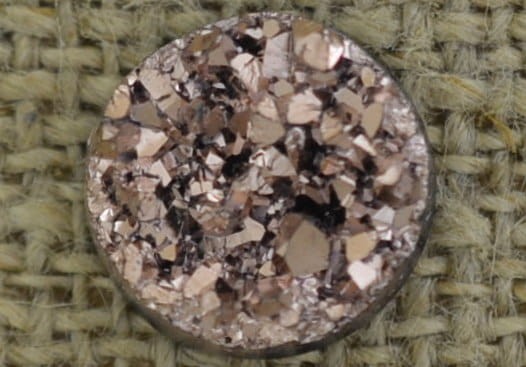  [046310] Kaboszon brokatowy druzy kakaowy 12mm